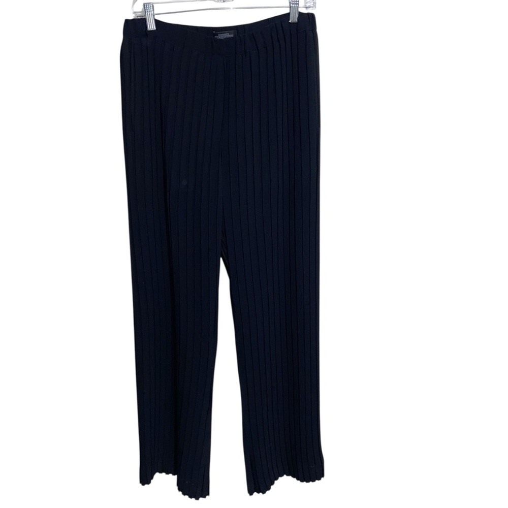 Elemente Clemente Pants Womens Size 3 Black Pleated Pull On Lagenlook Minimalist